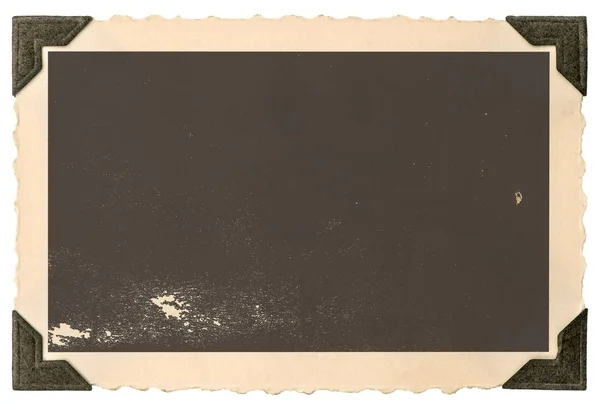 Vintage paper photo card corner isolated white background — Stock Photo, Image