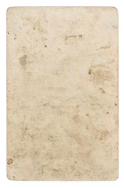 Vintage cartone usato foglio di carta isolato sfondo bianco — Foto Stock