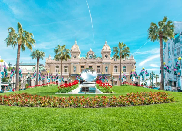 Grand Casino Monte Carlo Simgesel Yapı Monaco Fransız Rivierası — Stok fotoğraf