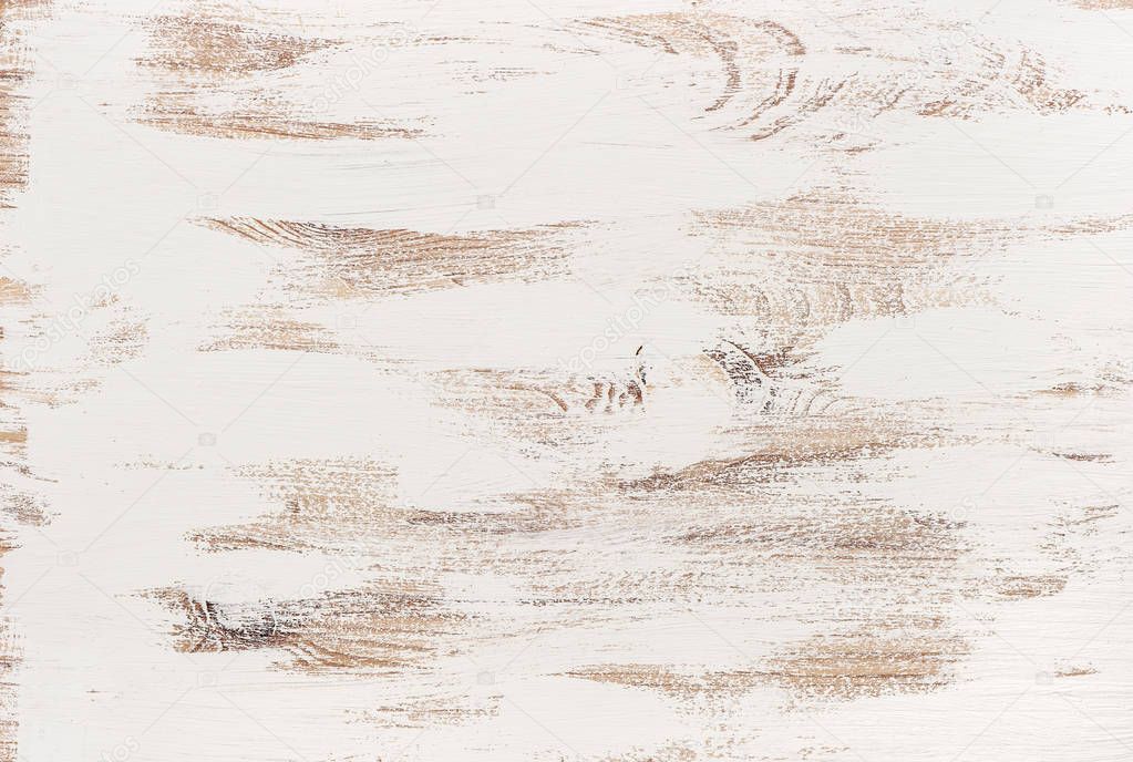 Wooden background white colored rustic texture