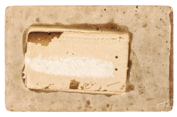 Papel usado aislado fondo blanco Vintage desgarrado cartón — Foto de Stock