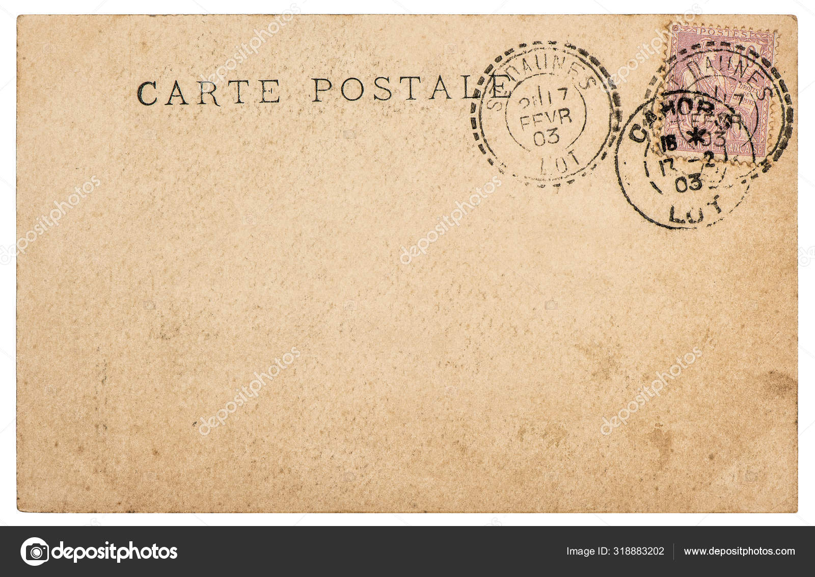 Vintage Postcard Letter Stamp Used Paper Background Stock Photo By C Liligraphie