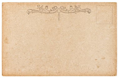 Boş antika kartpostal Eski kağıt arkaplanı