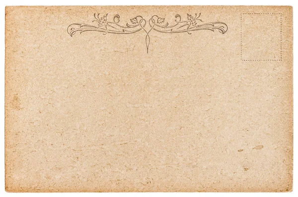 Empty antique postcard Vintage paper background — Stock Photo, Image