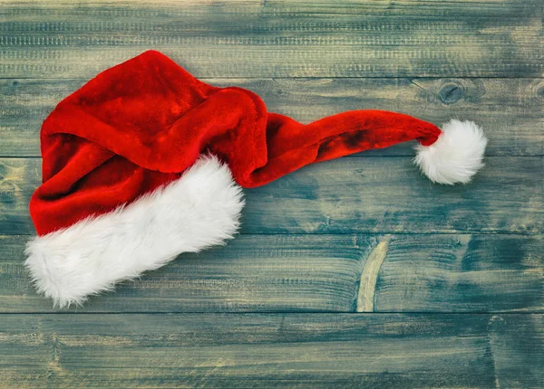 Christmas decoration Santa Claus red hat — Stock Photo, Image
