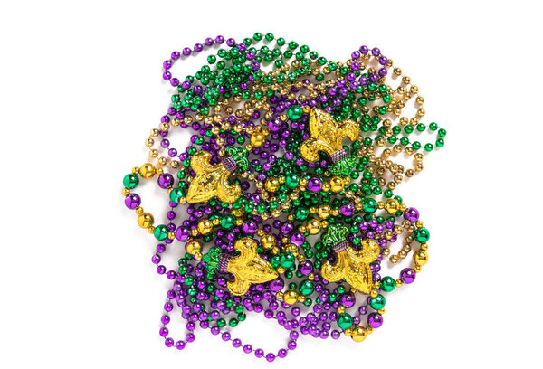 Carnival background Mardi gras decoration beads