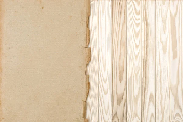 Ahşap Arkaplanda Kullanılmış Eski Kağıt Dokusu — Stok fotoğraf