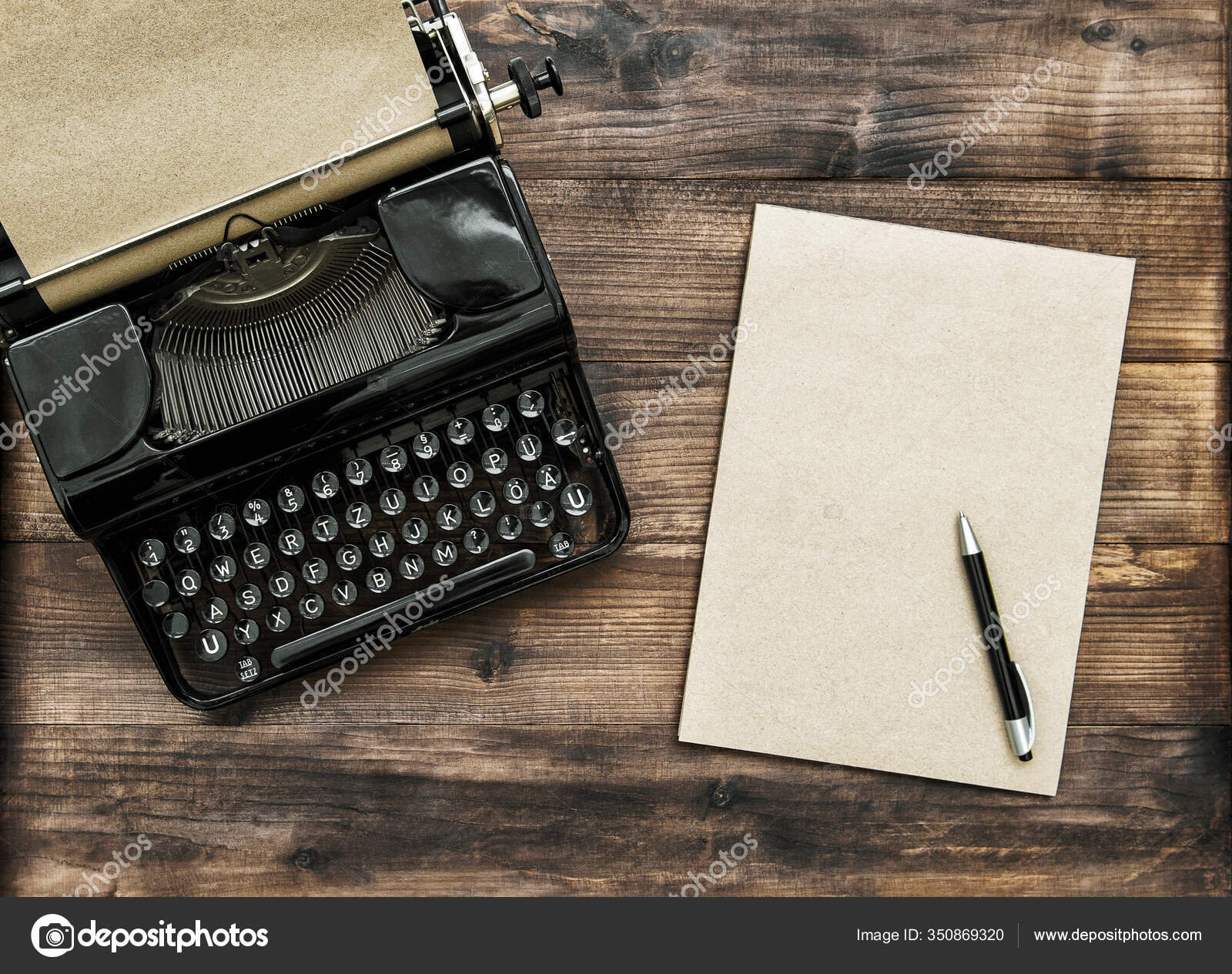 Antique Typewriter Paper Note Book Creativity Concept Stock Photo by  ©LiliGraphie 350869320