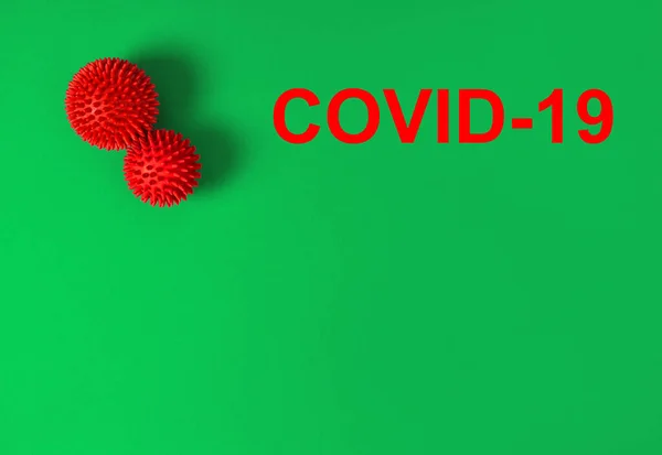 Coronavirus Covid Epidemisch Pandemiekonzept Grüner Hintergrund — Stockfoto