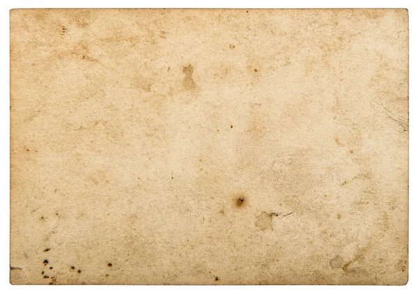 Použitý List Papíru Starý Karton Izolované Bílém Pozadí — Stock fotografie