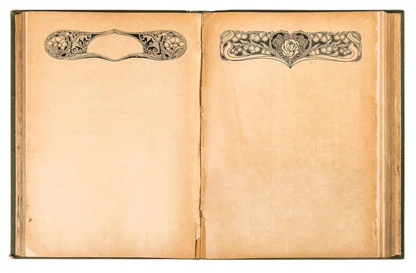 Kullanılmış Kağıt Sayfaları Beyaz Arkaplanda Izole Edilmiş Eski Kitapları — Stok fotoğraf