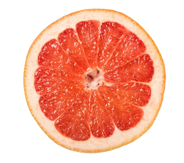 Grapefruit Fruit Slice Isolated White Background — Stock Photo, Image