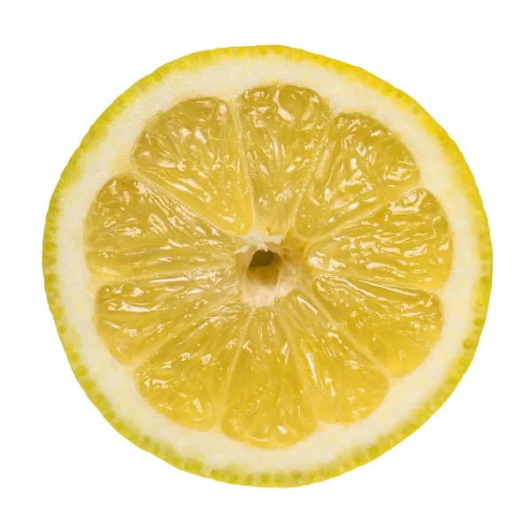 Lemon Fruit Slice Isolated White Background — Stock Photo, Image