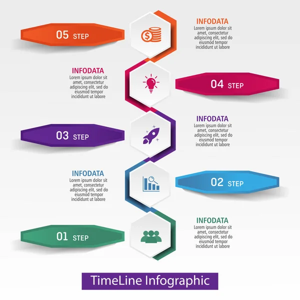 Abstracte tijdlijn infographics. — Stockvector