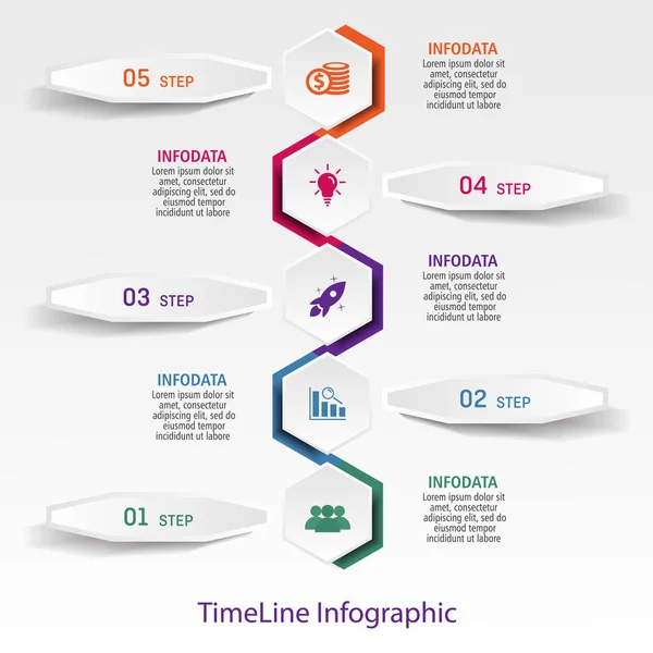 Abstracte tijdlijn infographics. — Stockvector