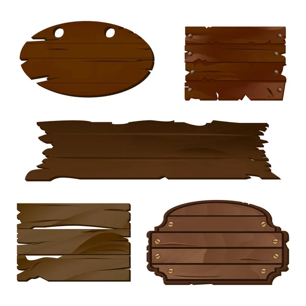 Empty Wooden boards in vector — Stock Vector