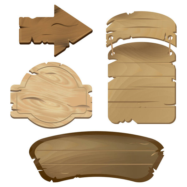 Пустая деревянная доска в векторе
