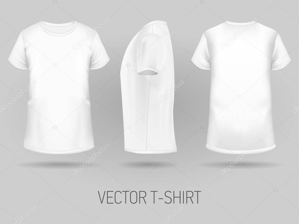 White t-shirt template in three dimentions.