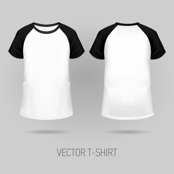 REGLAN t-shirt z krótkim rękawem czarny — Wektor stockowy