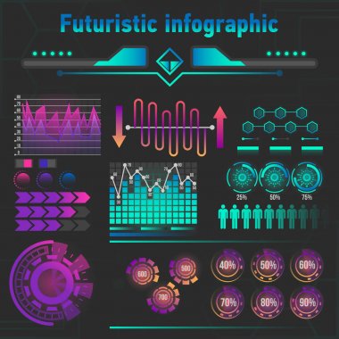 Soyut fütüristik infographics