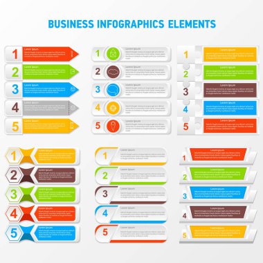 İş infographics kümesi