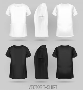Üç ebadları şablonunda T-shirt