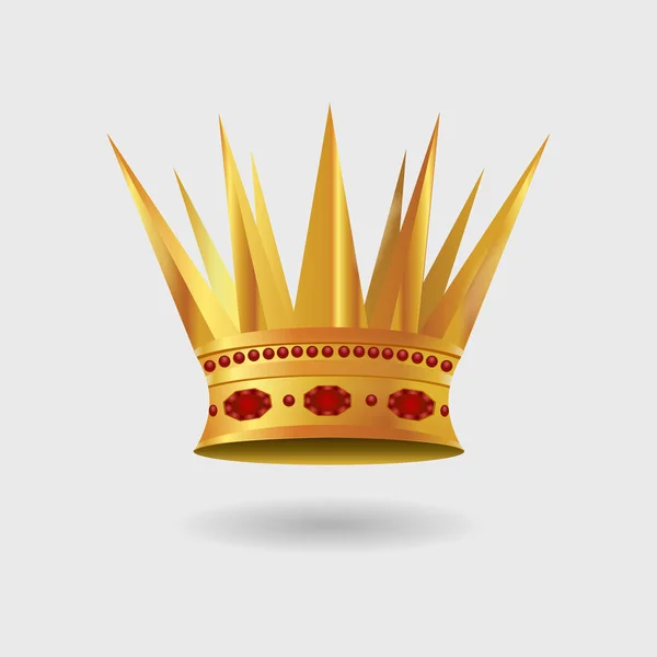 Arany királyi korona Gradient Mesh — Stock Vector