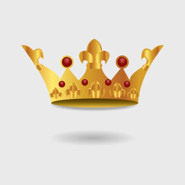 Royal golden crown with Gradient Mesh — Stock Vector