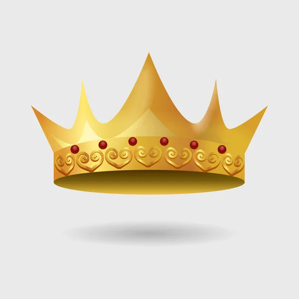 Koninklijke gouden kroon met de Gradient Mesh — Stockvector