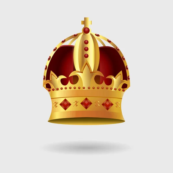 Royal golden crown with Gradient Mesh — Stock Vector