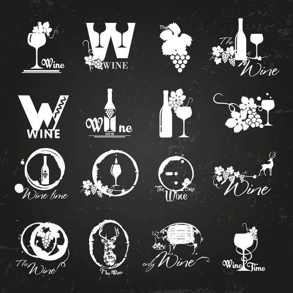 Organik şarap logosu. — Stok Vektör