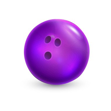 Vektör illüstrasyon bowling topu. Beyaz bir arkaplanda izole edilmiş.