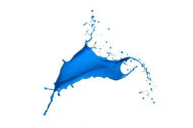 mavi boya splash