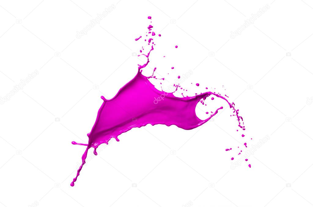 Magenta paint splash