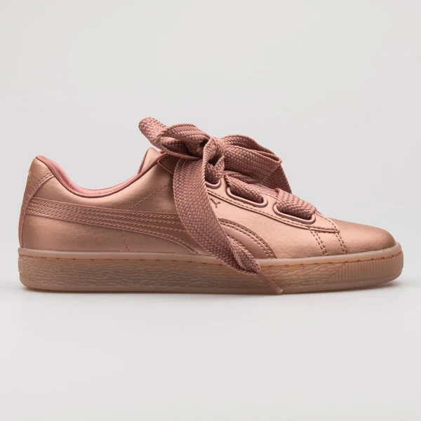 Puma basket heart copper rose best sale