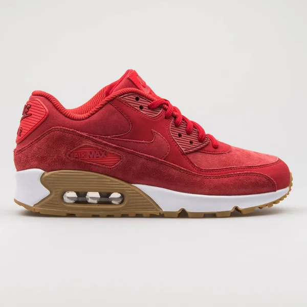 Vienna Αυστρια Αυγουστου 2017 Nike Air Max Premium Suede Κόκκινο — Φωτογραφία Αρχείου