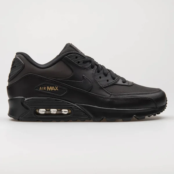 Vienna Áustria Janeiro 2018 Nike Air Max Premium Tênis Preto — Fotografia de Stock