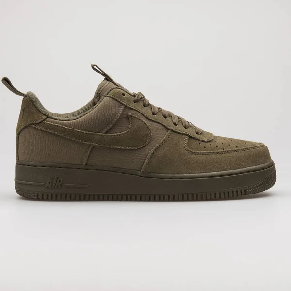 Vienna Austria February 2018 Nike Air Force Canvas Olive Green — Stock Photo, Image