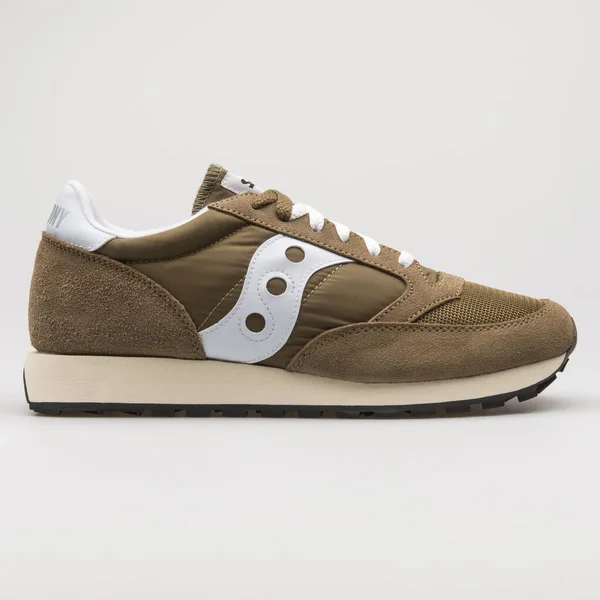 Vienna Austria February 2018 Saucony Jazz Original Vintage Brown White — 스톡 사진