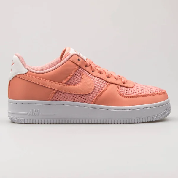 Vienna Austria February 2018 Nike Air Force Suede Orange Pink — Stock Photo, Image