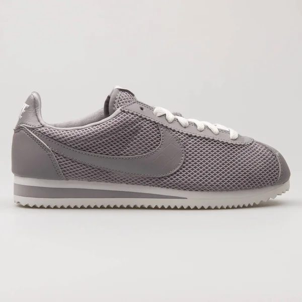 Vienna Austria February 2018 Nike Classic Cortez Premium Grey White — Stock Photo, Image