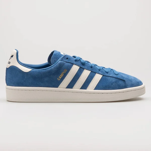 Vienna Austria February 2018 Adidas Campus Blue White Sneaker White — 스톡 사진