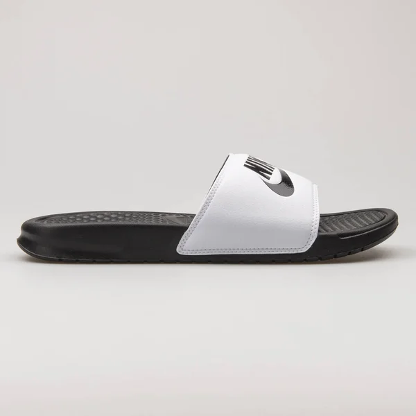 Vienna Austria February 2018 Nike Benassi Jdi Black White Sandal — Stock Photo, Image
