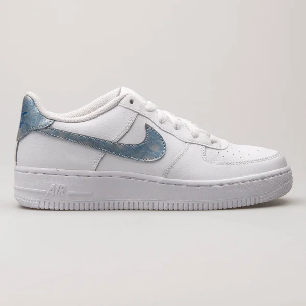 Vienna Austria May 2018 Nike Air Force White Blue Sneaker — Stock Photo, Image