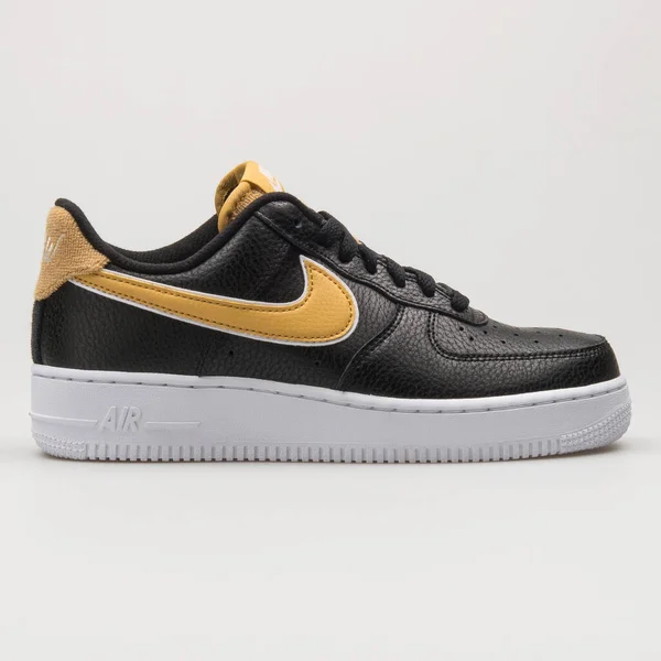Vienna Austria June 2018 Nike Air Force Suede Black Gold — Stock Photo, Image
