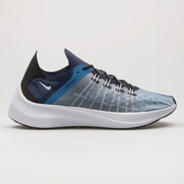 Vienna Áustria Junho 2018 Nike Exp X14 Tênis Azul Branco — Fotografia de Stock