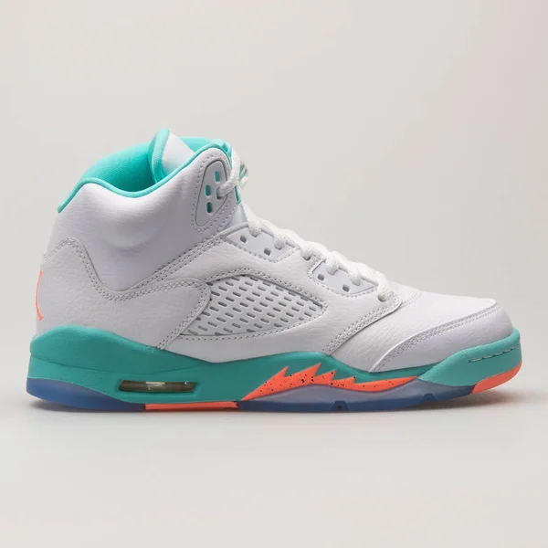 Vienna Austria June 2018 Nike Air Jordan Retro White Aqua — 图库照片