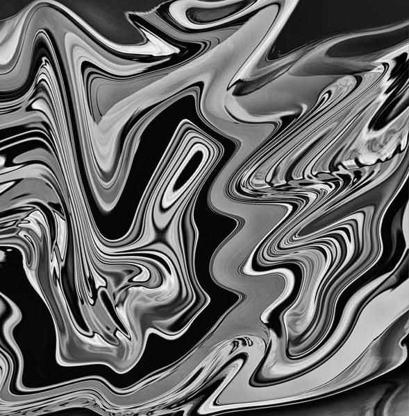 Ilustración Digital Mármol Aluminio Textura Líquida Cromada Gris Negra Tinta —  Fotos de Stock