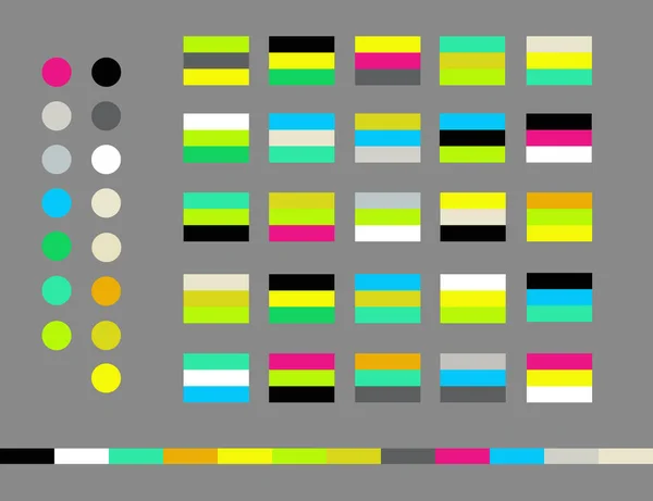 Ensemble Illustration Vectorielle Palette Couleurs Lumineuses Été Échantillons Néon Mode — Image vectorielle