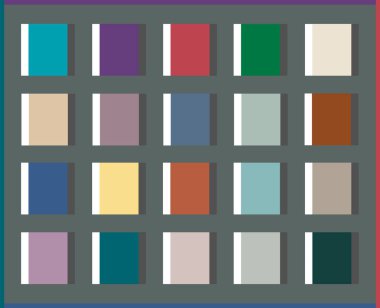 Renkli palet vektör illüstrasyonu 3 renk taze tasarım fikirleri ile ayarlandı. Moda, iş, tekstil, ambalaj ve iç tasarım sanatları için kaliteli paletler. Moda renk örnekleri. İmalat şeması örnekleri.